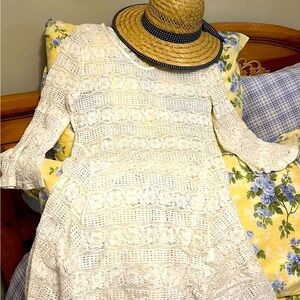L &B S/M lace dress to be worn over any color slip; Vintage Vibes